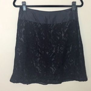 Anthropologie Moulinette Soeurs Midnight Theater Black Lace Skirt A-Line 6